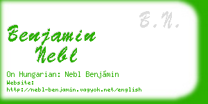 benjamin nebl business card