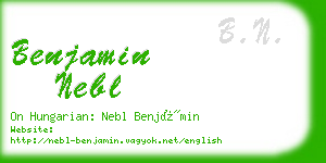 benjamin nebl business card